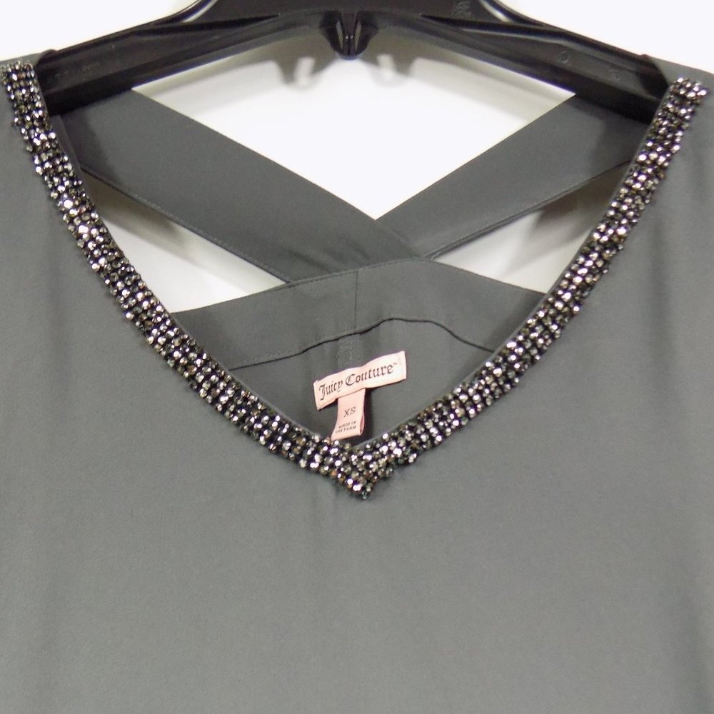 Juicy Couture Long Sleeve Criss Cross Back Open Shoulder Blouse Size XS - Picture 2 of 8